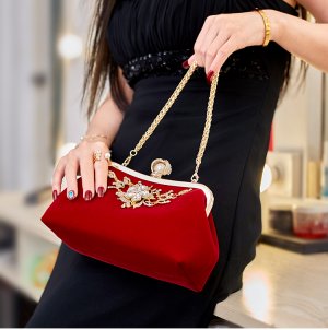 Women Clutch Purse Wallet Hard Case Glitter Evening Bag